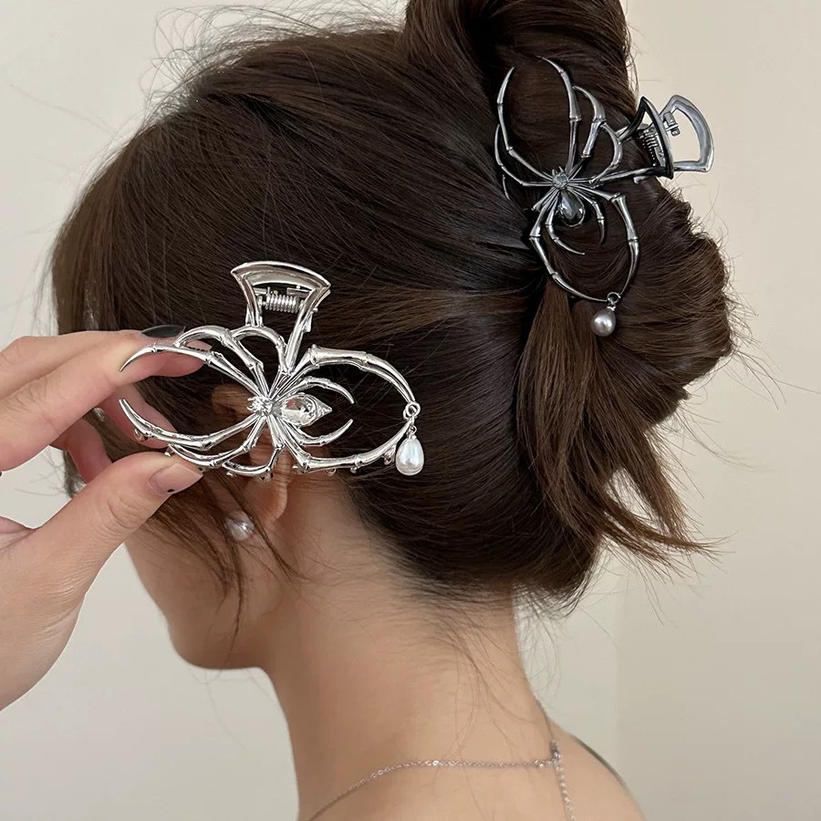 Women Accessories Business - 2025 Halloween Zwarte Spin Haarklauw Clips