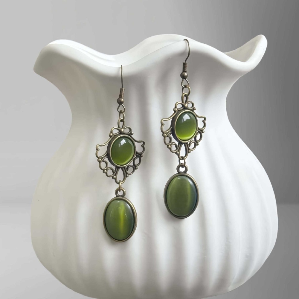 Women'S Victorian Era Accessories - Retro Victoriaanse tijdperk uitgehold kant groene