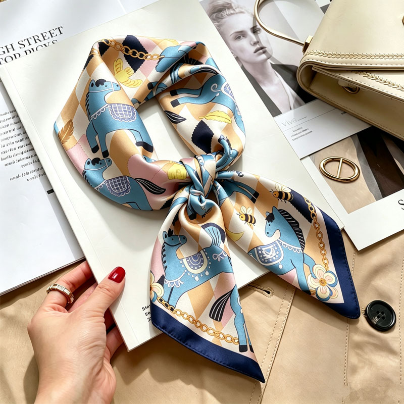 Women Accessories Brands - Dames Zakdoeken Haar Zijden Sjaal 70*70