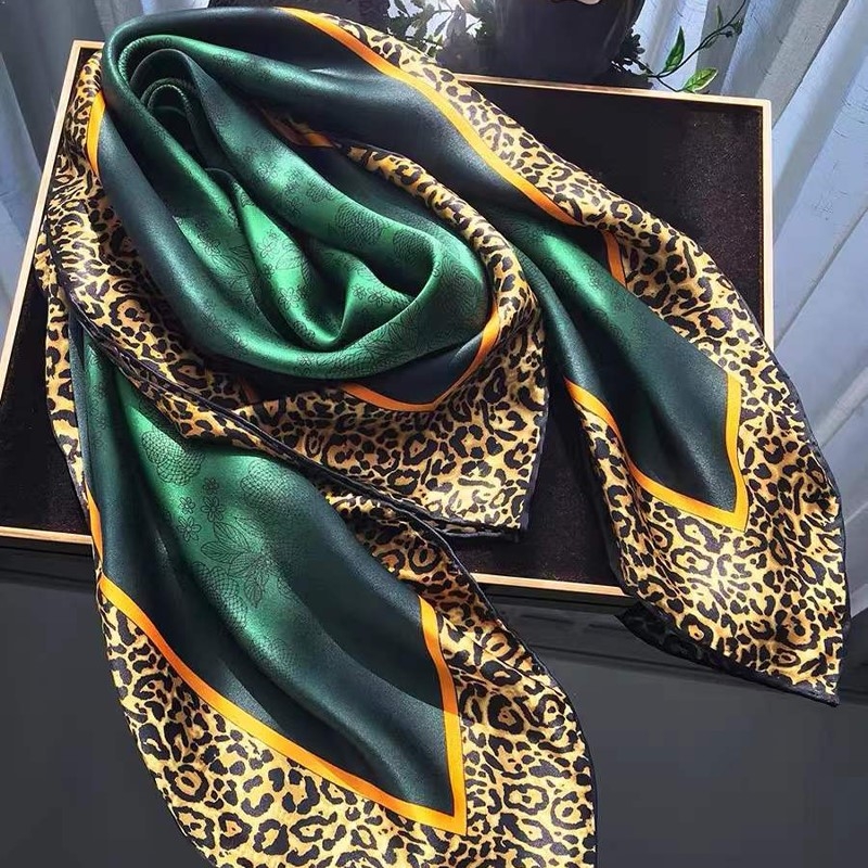 Women Accessories Brands - [BYSIFA] Nieuwe Smaragdgroene Zijden Sjaal Vrouwen