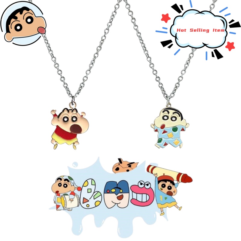 Women Accessories Gift Set - Crayon Shin-chan cartoon ketting in schattige