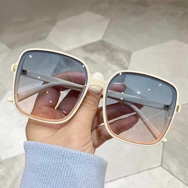 Sunglasses Oversized Square - Vintage oversized vierkante zonnebril damesmode gradiënt