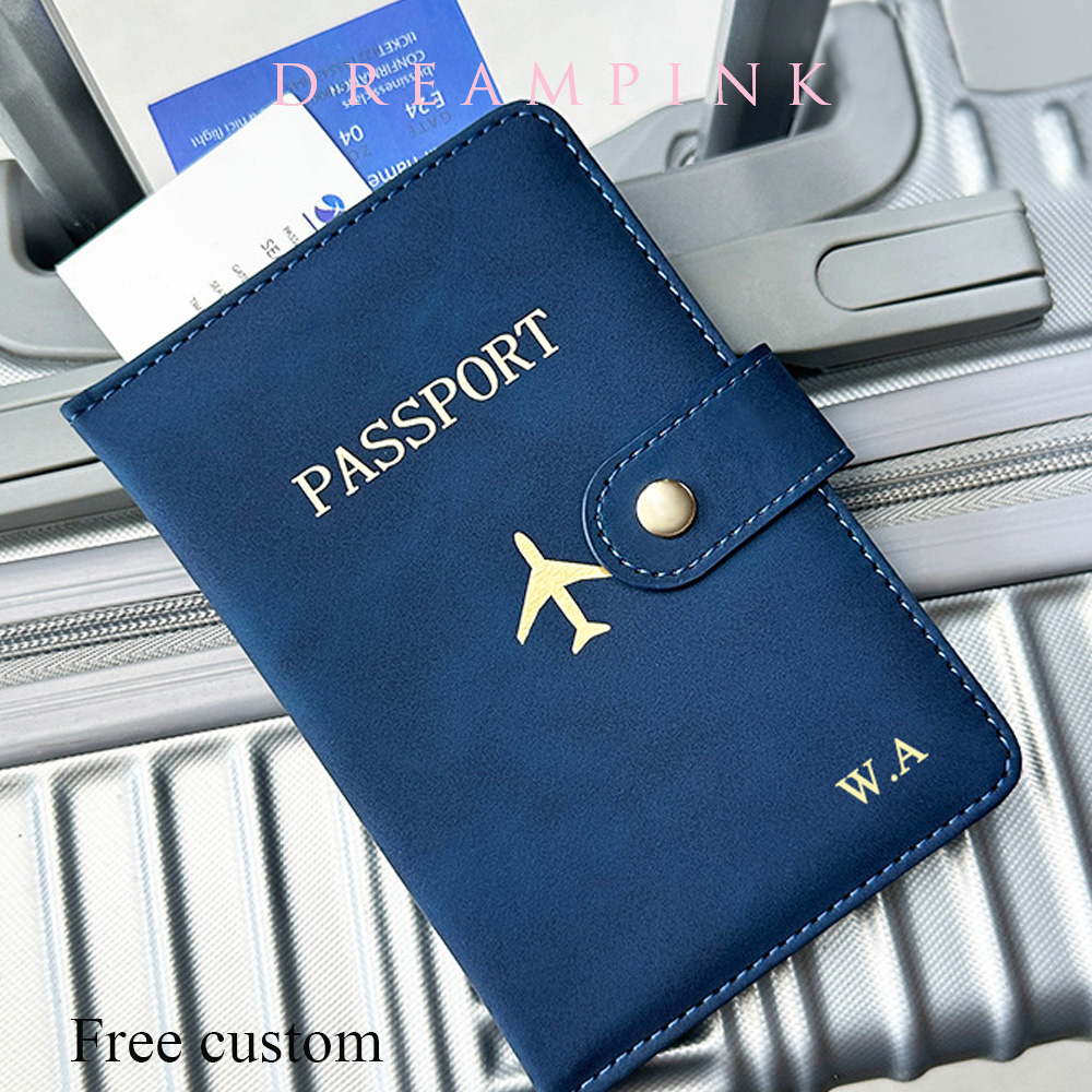 Women Accessories Business - Personaliseer Naam Reispaspoort Portemonnee Luxe Vliegtuig