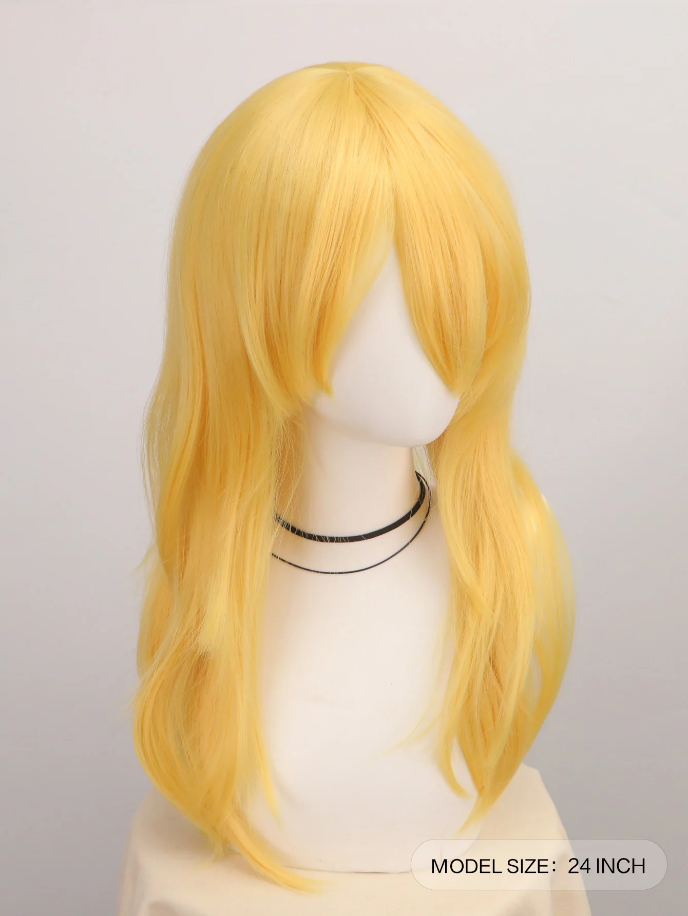 Women'S Yellow Accessories - Geel lang geweldig golvend krullend cosplay