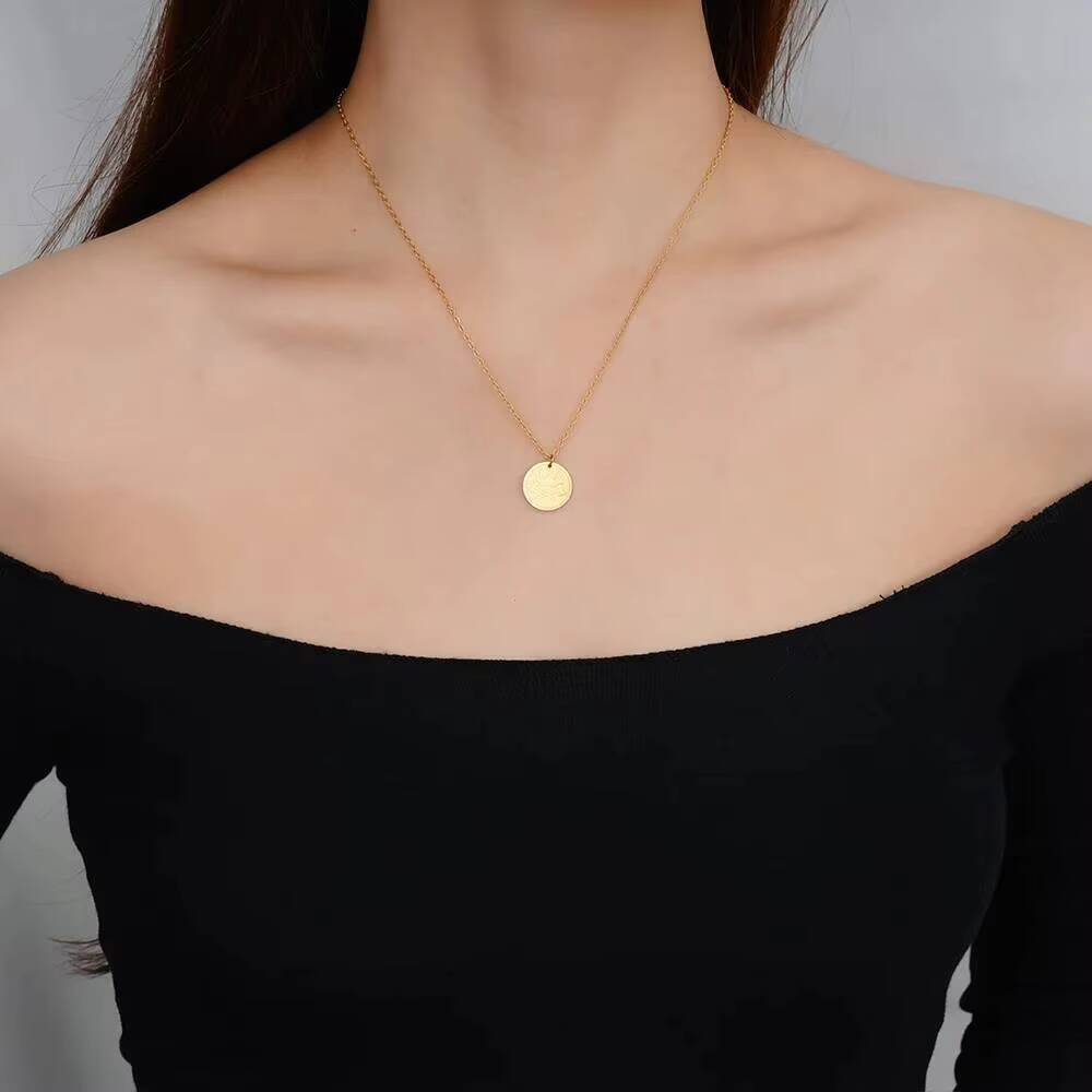 Coin Necklace Delicate - Vergulde Viking Bijl Hanger Ketting Vrouwen