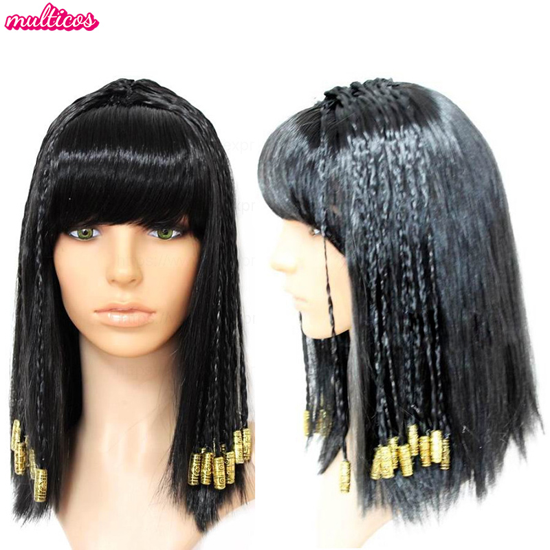Women Accessories Egypt - Cleopatra Pruik Vrouw Egypte Koningin Zwart