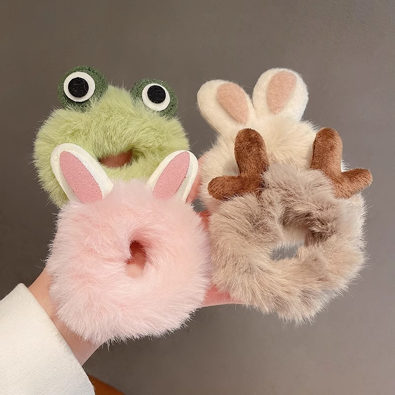 Hair Tie Velvet - Pluche Bunny Scrunchies 1Pc Winter Fluwelen