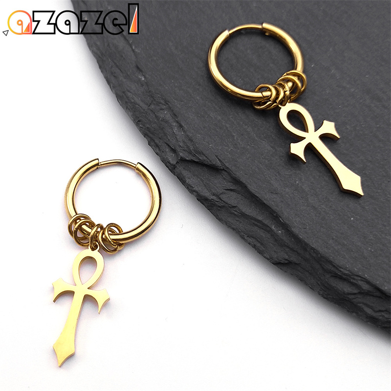 Women Accessories Egypt - Egypte Ankh Kruis Hoepel Drop Bengelen