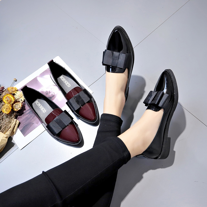 Zwart/wijnrood lakleer instapp - Women'S Shoes And Accessories recensie en prijs