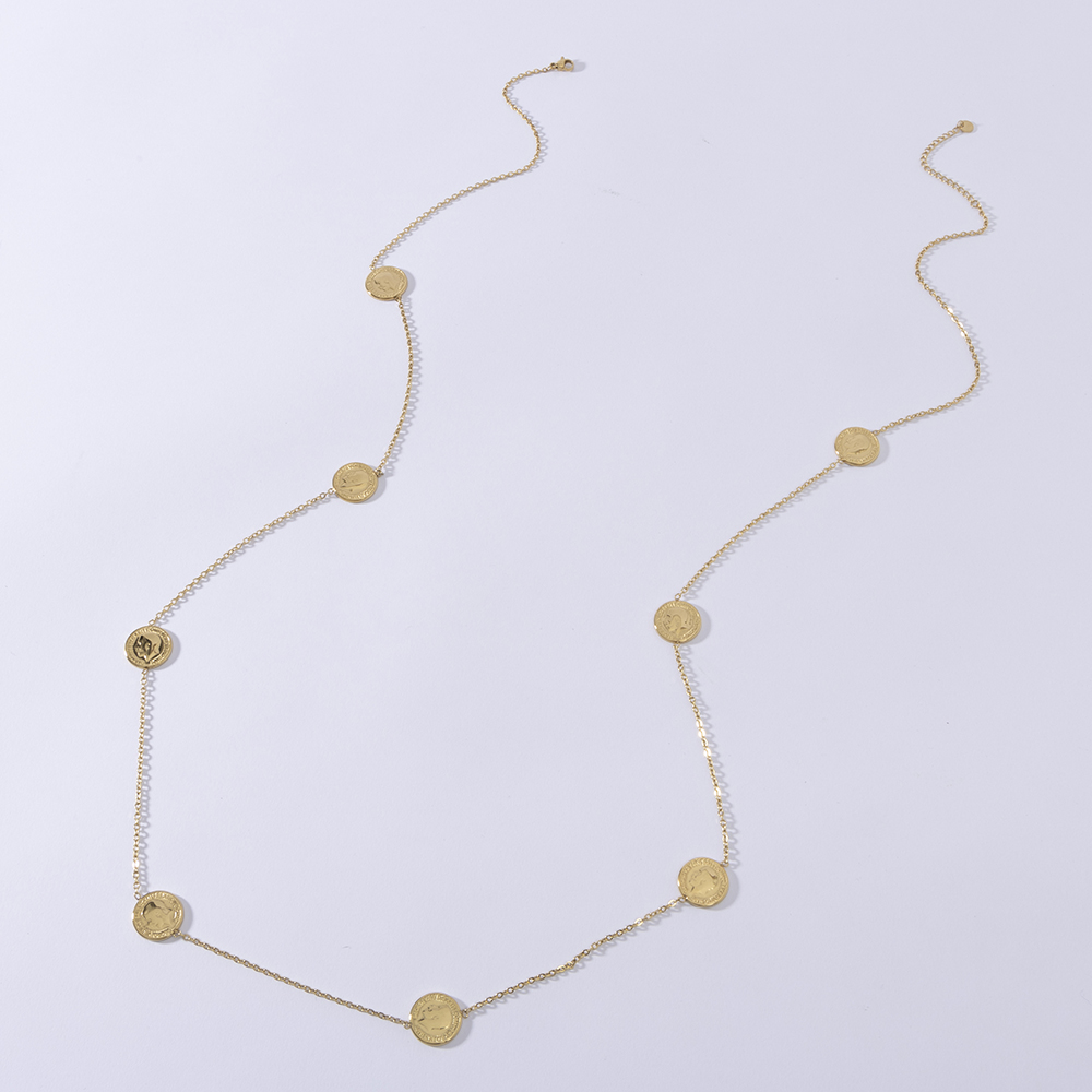 LUIZADA roestvrijstalen modieu - Coin Necklace Delicate recensie en prijs