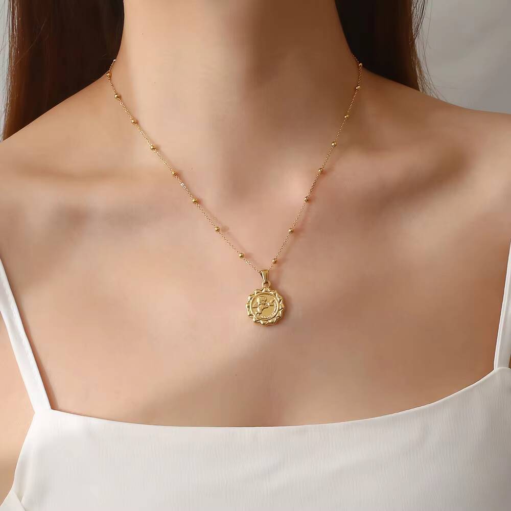Vrouwen delicate de engel cupi - Coin Necklace Delicate recensie en prijs