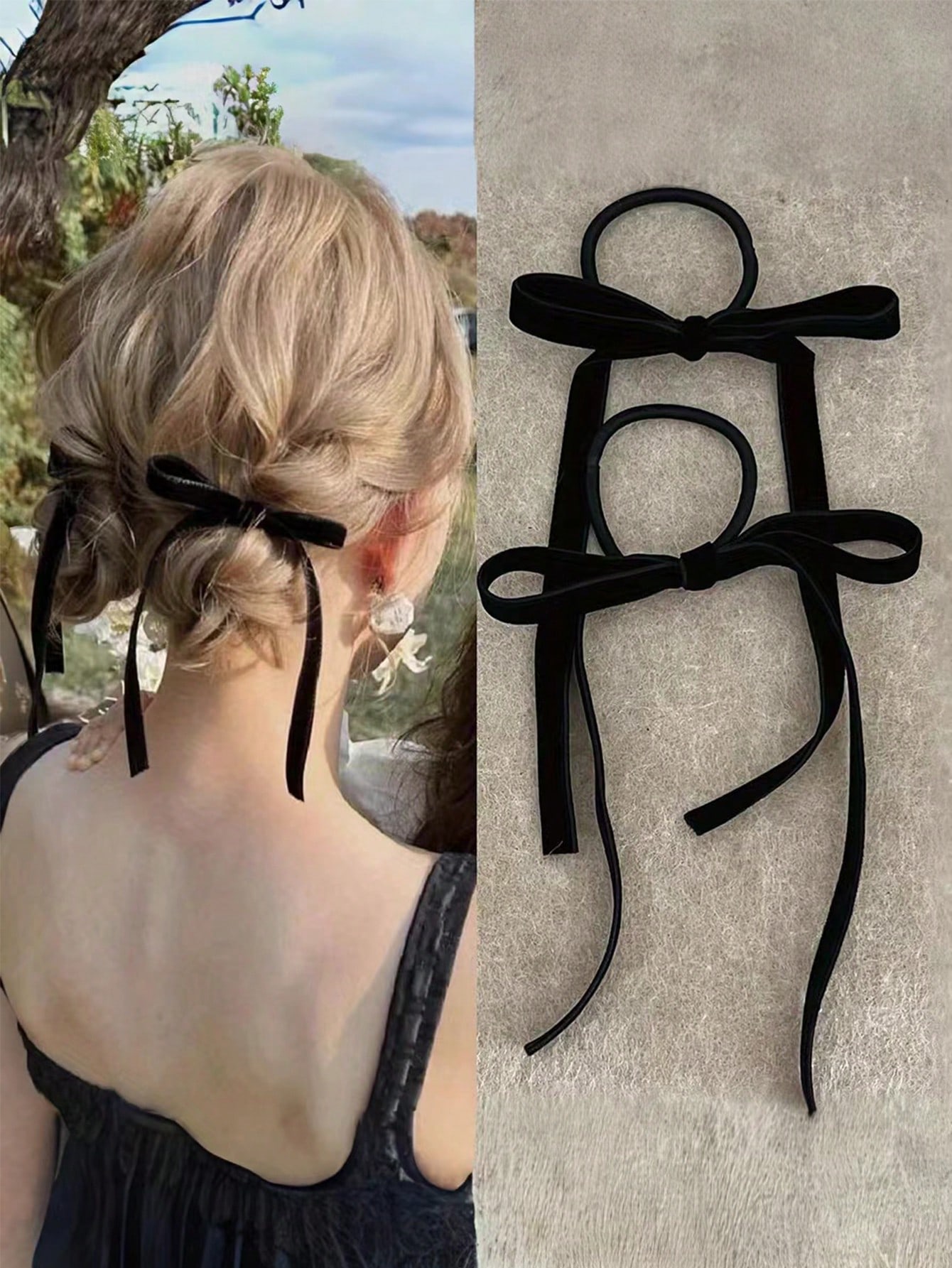 2/8 stks Mode Zwart Fluwelen S - Hair Tie Velvet recensie en prijs