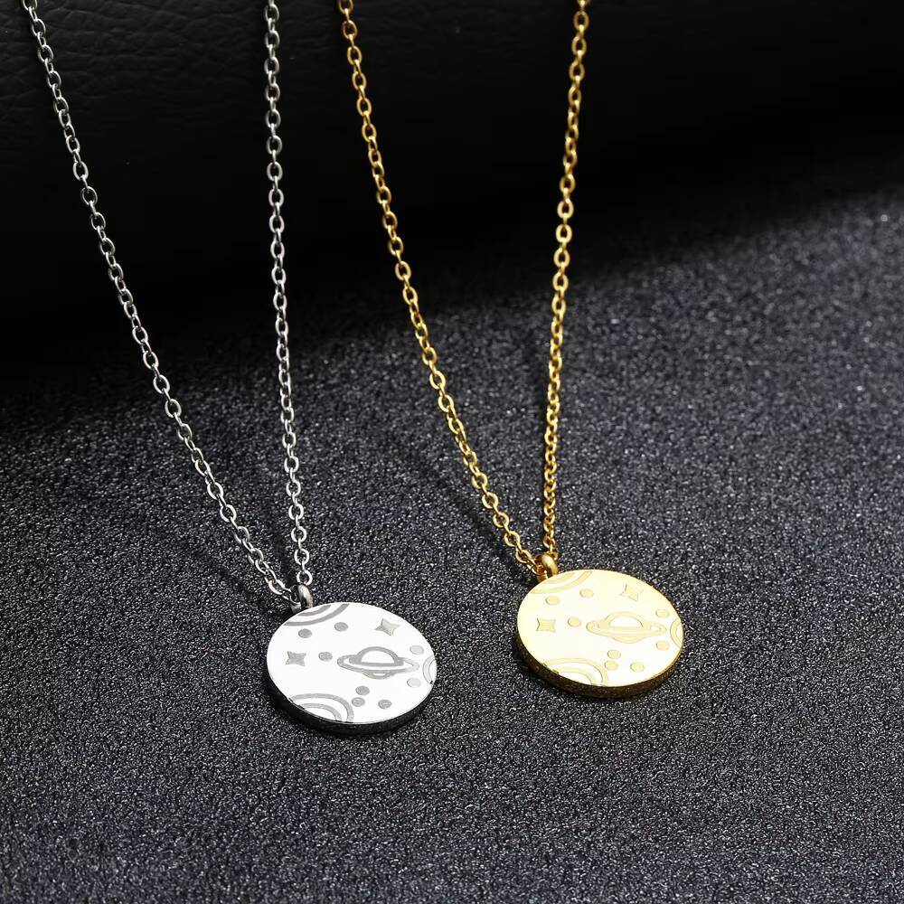Roestvrij stalen munt wereldka - Coin Necklace Delicate recensie en prijs