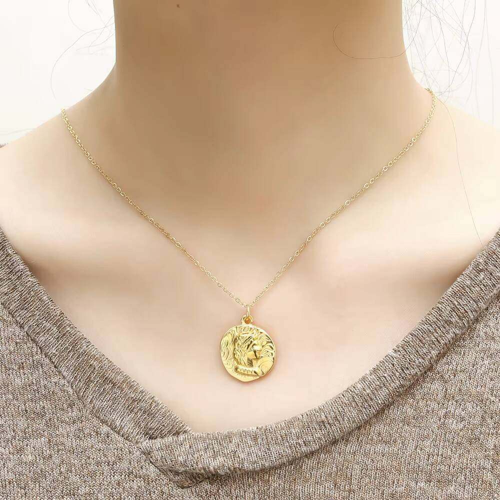 Roestvrij staal vergulde konin - Coin Necklace Delicate recensie en prijs