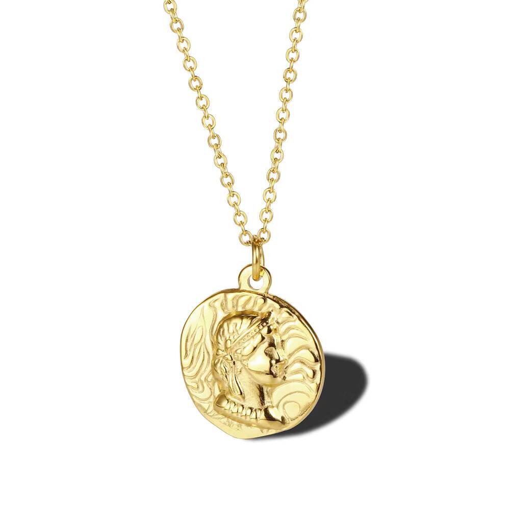 Roestvrij staal vergulde konin - Coin Necklace Delicate recensie en prijs