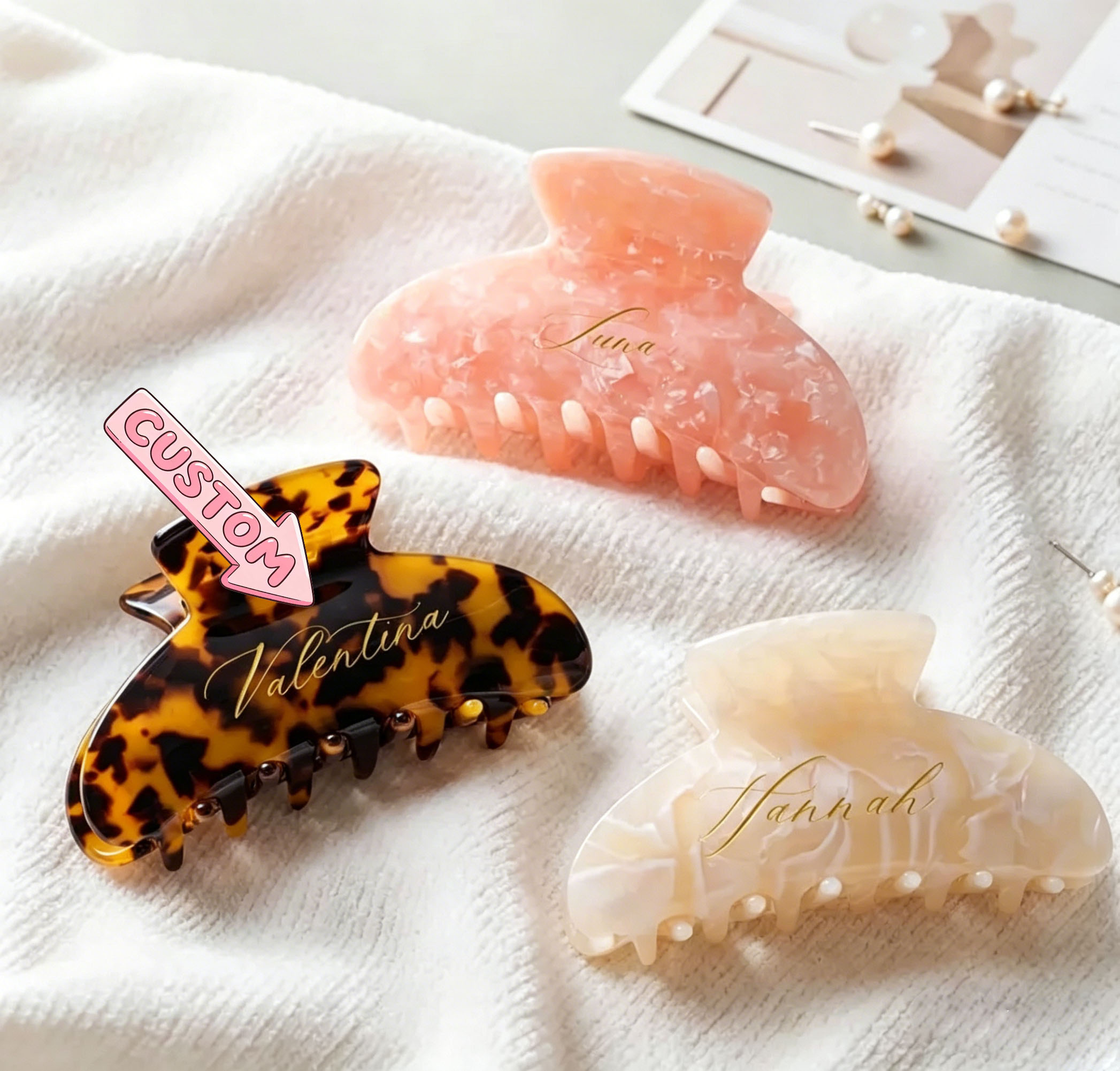 Gepersonaliseerde haarclip met - Women Accessories Name recensie en prijs