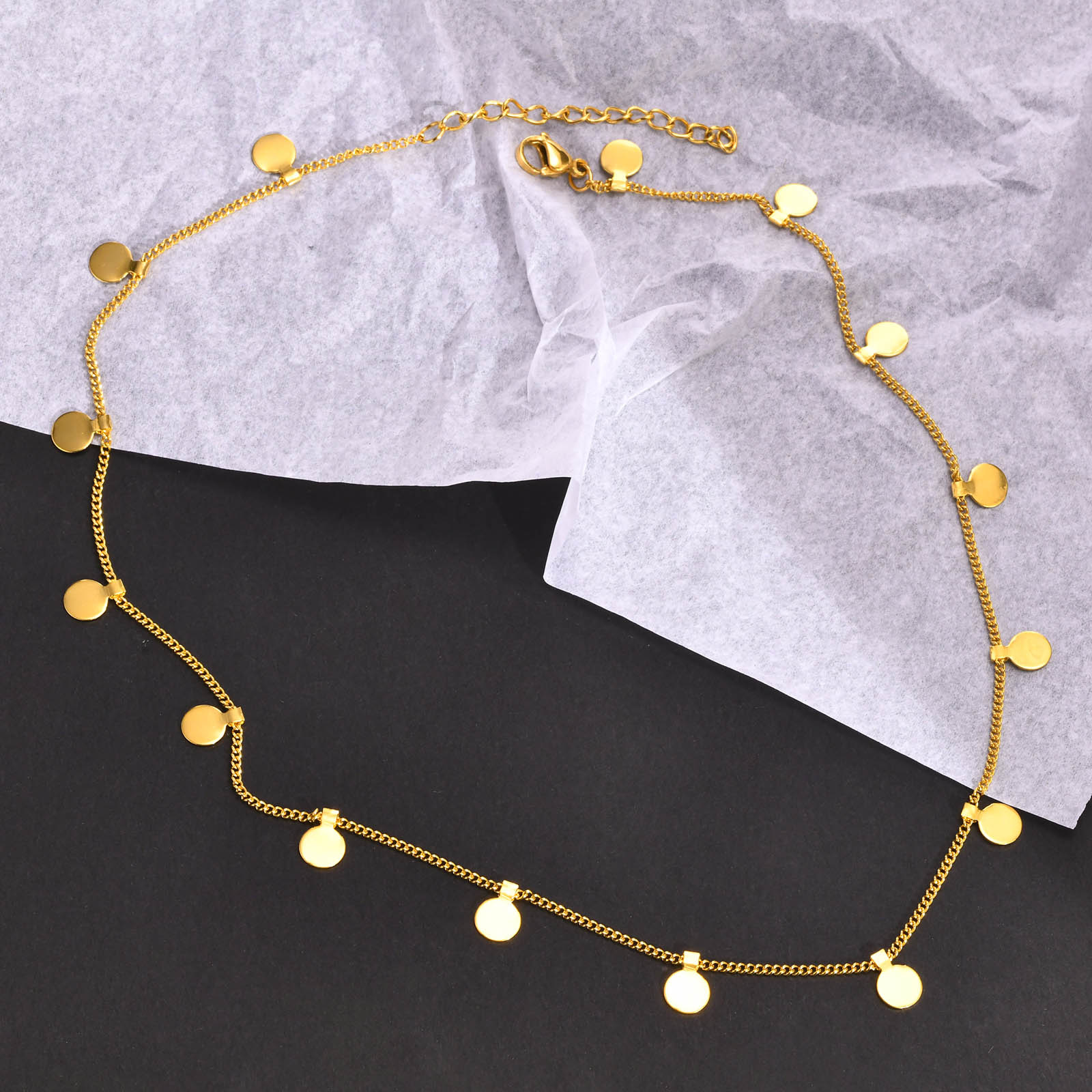Delicate kleine schijfketting  - Coin Necklace Delicate recensie en prijs