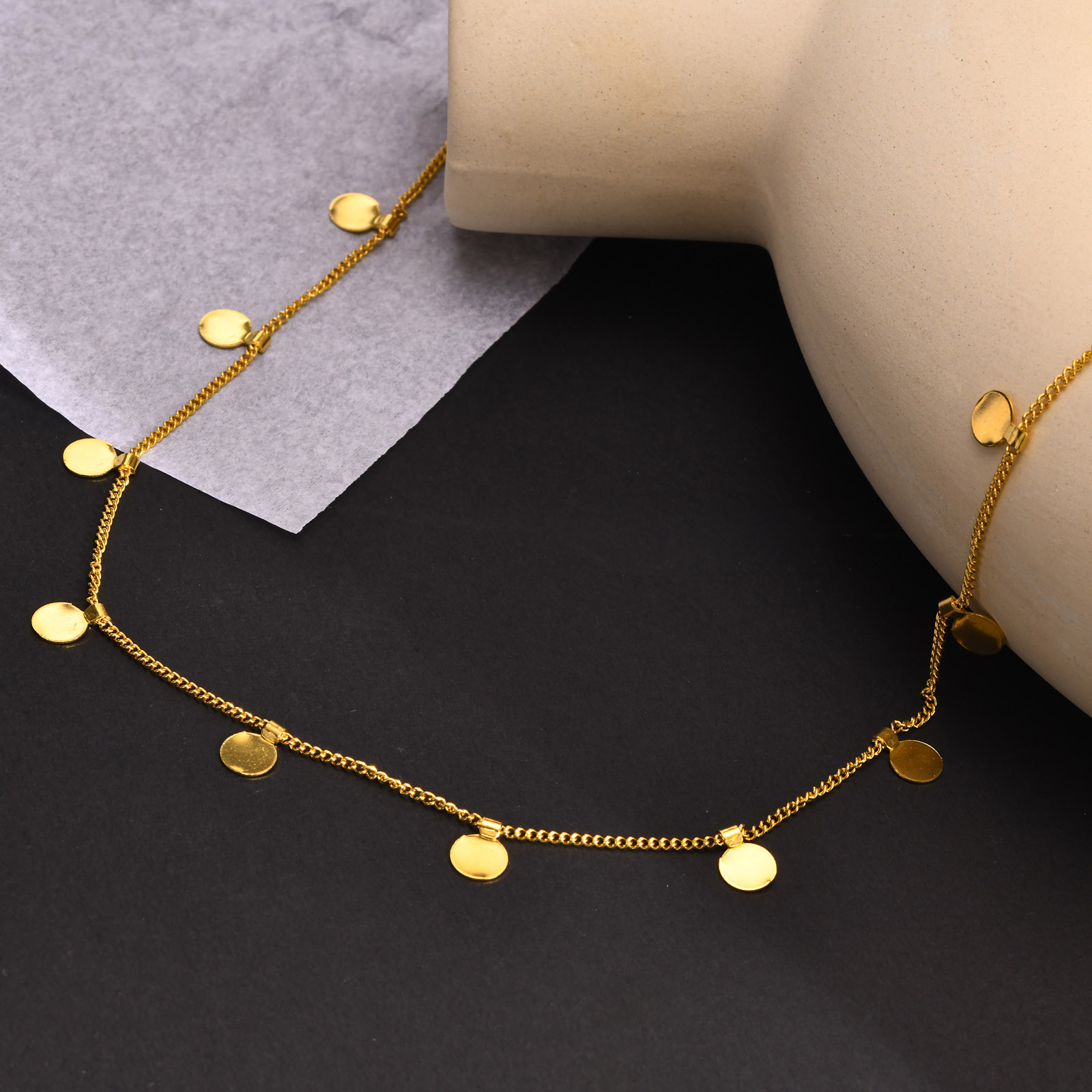 Delicate kleine schijfketting  - Coin Necklace Delicate recensie en prijs